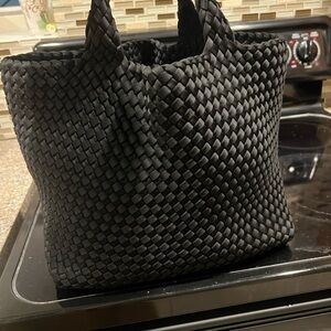 Naghedi Black Woven Bag